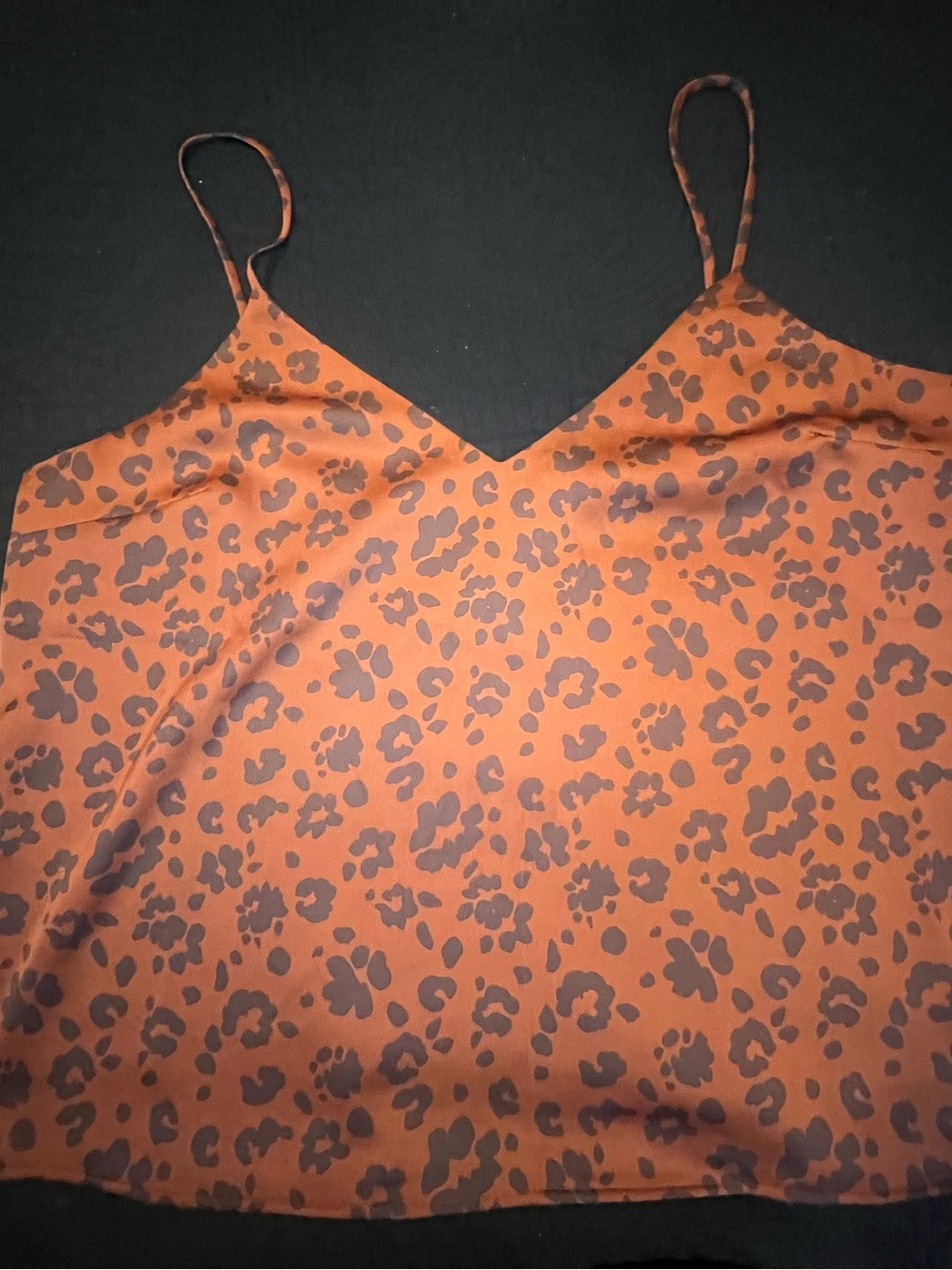 a new day Ladies Orange Leopard Print Camisole